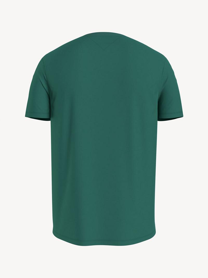 Férfi Tommy Hilfiger Essential V-Neck Póló Zöld | HU 821BEX